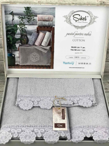 Набор полотенец SIKEL из 3-х предметов (30*50, 50*90 и 70*140) PAPATYA MINT