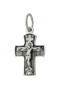 Крест (Покров Пресв. Богородицы) из серебра частичное чернение литье