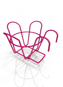 Кронштейн (корзина-крепление) для горшка «Цветочек», красный