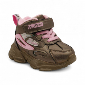 Кроссовки детские высокие С8666-11 бронзовые