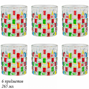 589-019 Набор из 6 стаканов 265мл в под.уп.(х12)Стекло