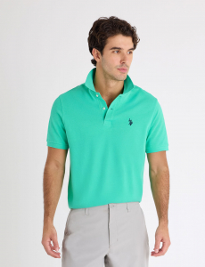 SOLID PIQUE SMALL LOGO POLO SHIRT