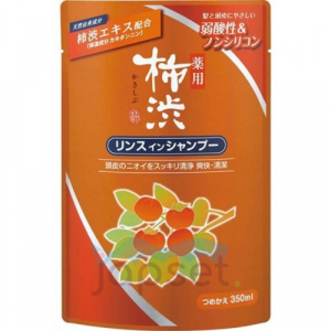 KAKiSHIBU Шампунь-кондиционер 2 в 1 против перхоти с экстрактами хурмы и лекарственных трав, сменная упаковка, 350 мл