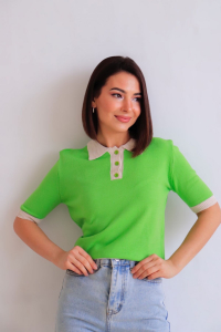 11026 Топ вязаный салатовый (остаток: 42)