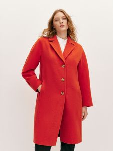 Пальто шерстяное однобортное