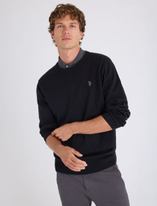 SOFT COTTON JERSEY CREW NECK SWEATER