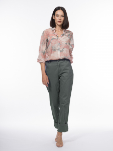 Блуза рубашечного кроя из вискозной ткани