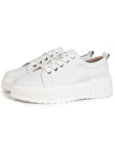 05-PDD200-1 WHITE Кроссовки женские (натуральная кожа)