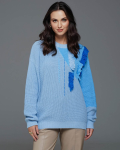 Джемпер вязаный с бахромой DJK004