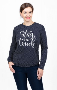 Кофта с длинным рукавом, принт (605-3)