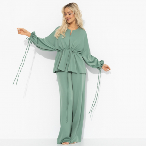 Брючный костюм элегантный, Приручённый шик (3 в 1, мятный)