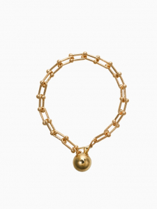 Браслет металл «Цепь» шар, цвет золото, L=22 см