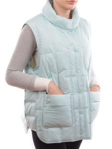 24-621 LT. BLUE Жилет утепленный женский (пух)
