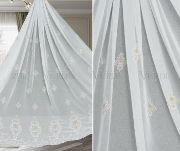 Имитация льна с вышивкой Рагда