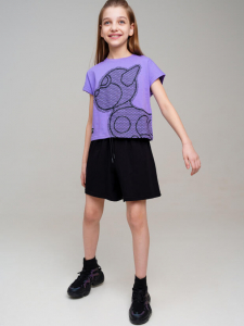 Комплект для девочки: футболка, шорты