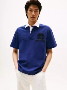 Classic Fit Embroidered Logo Rugby Polo
