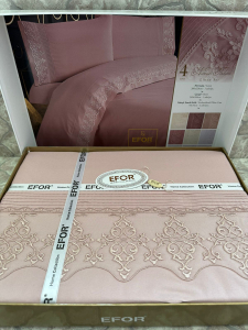 КПБ EFOR RANFORCE (ALMILA NG-45) сухая роза гипюр евро