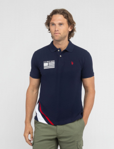 FLAG SASH PRINT POLO SHIRT
