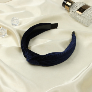 Ободок для волос «Мэриель», бархат, 2.5 см, синий