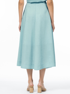 Юбка длины миди с декоративной застежкой