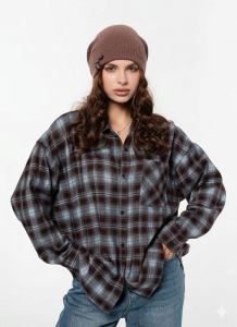 Шапка двойная с кашемиром ESW 25588