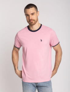 SIGNATURE STRIPE TRIM RINGER T-SHIRT