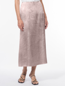 Юбка из ткани с атласным блеском и эффектом крэш