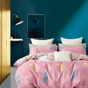 Комплект пододеяльник и две наволочки Пёрышко сатин