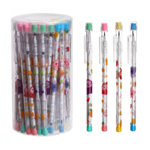 Карандаш секционный «Ассорти», чернографитный с ластиком, МИКС