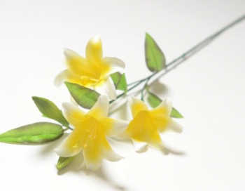 Искусственные цветы, Ветка лилии латекс 3 головы и 2 бут. (1010237)