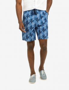 PALM PRINT CHAMBRAY JOGGER SHORT