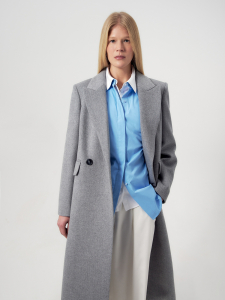 Демисезонное шерстяное пальто с мембраной