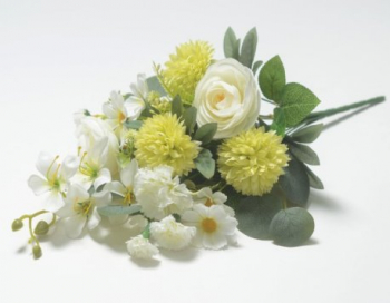Искусственные цветы, Ветка в букете камелия с хризантемой (1010237)