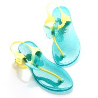 Сандалии Zhoelala Butterfly (мятный зеленый с глиттером+желтый) / Zhoelala Butterfly (mint green glitter+yellow)