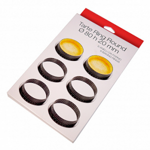 Набор форм для выпечки, кольца перфорированные, термопластик 8*2 см, 6 шт