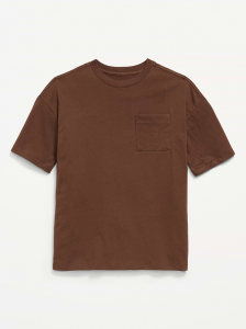 Oversized Short-Sleeve Pocket T-Shirt for Boys