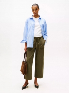Herringbone Twill Wide-Leg Pant
