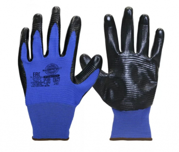 Перчатки СИНИЕ,ОРАНЖ-ВОЛНА 12пар