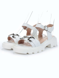 08-PEY182-1 WHITE Босоножки женские (натуральная кожа)