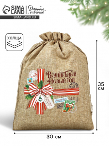 Мешок с термонаклейкой «Волшебный Новый год», 30?40 см