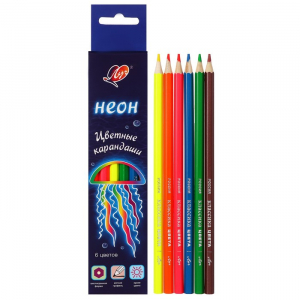 Карандаши цветные 6 цветов 