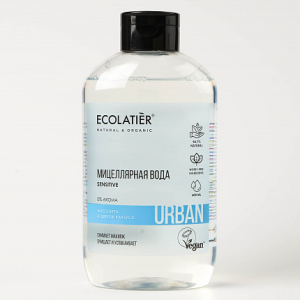 Ecolatier URBAN Вода мицеллярная д/снятия макияжа Sensitive skin Цветок кактус&Алоэ Вера 600мл