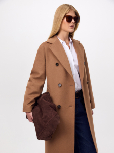 Пальто из шерсти с мембраной и утеплённой спинкой