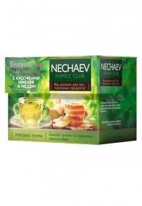 Чай листовой зелёный Enzyme Tea с кусочками имбиря и мёдом