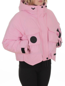 H24-280 PINK Куртка пуховая женская (белый утиный пух)