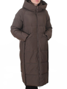 018 GRAY/GREEN Пальто зимнее женское (200 гр. холлофайбер)