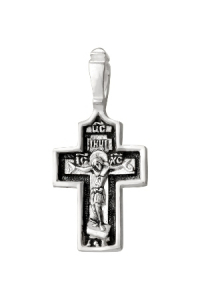 Крест из серебра литье частичное чернение