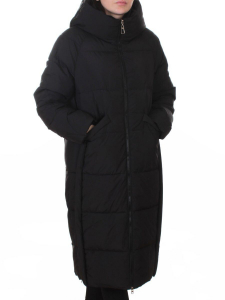 018 BLACK Пальто зимнее женское (200 гр. холлофайбер)