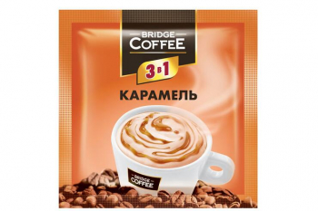 «Bridge Coffee», напиток кофейный 3 в 1 с карамелью, 20 г (упаковка 40 шт)