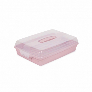 Контейнер прямоугольный большой GRAND CHEF розовый
